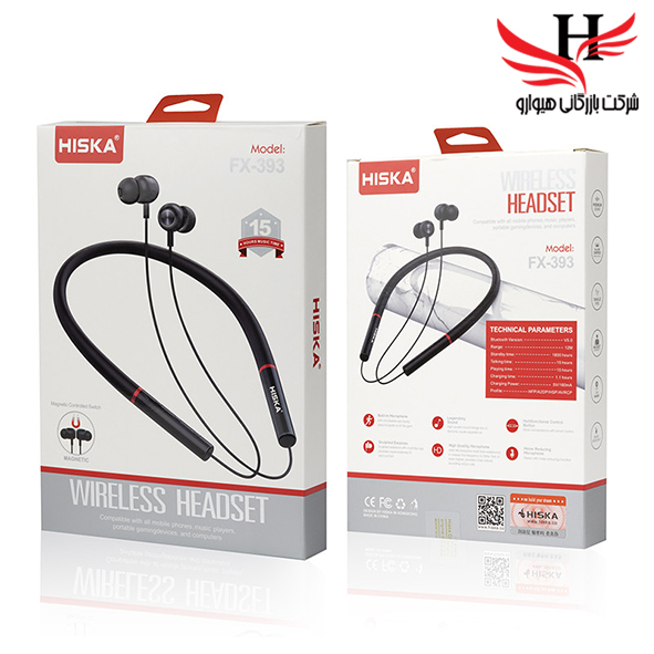 تصویر  هندزفری بلوتوثی گردنی هیسکا مدل HISKA-FX393