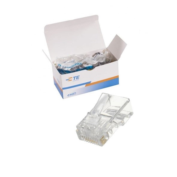 تصویر سوکت شبکه شيشه اي AMP CAT6