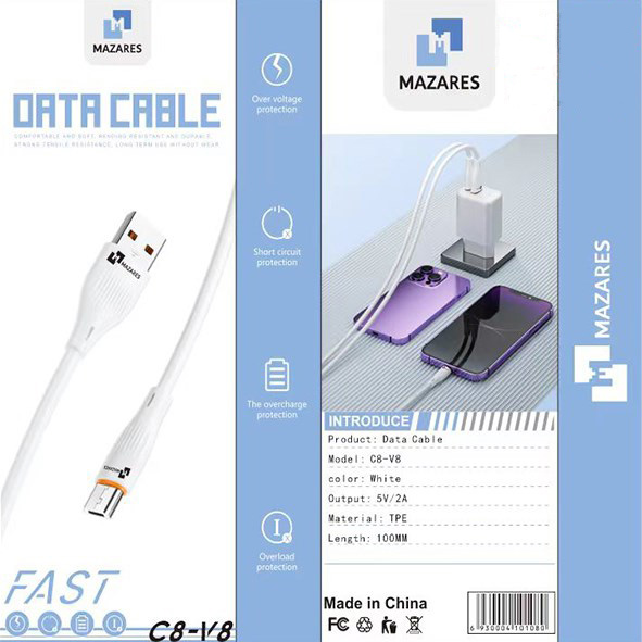 تصویر کابل شارژ تایپ سی مازارس MAZARES-C7-TC
