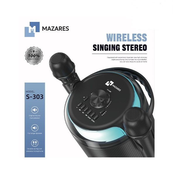 تصویر اسپیکر بلوتوث مازارس MAZARES-S303