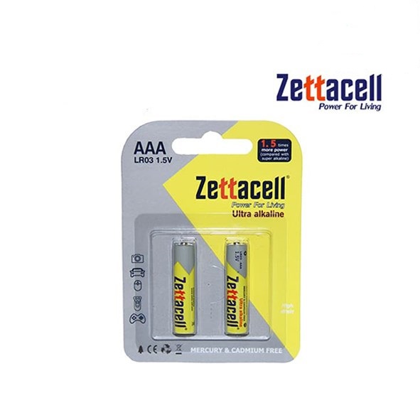 تصویر باتري نیم قلم آلکالاين  زتاسل ZEATTACELL