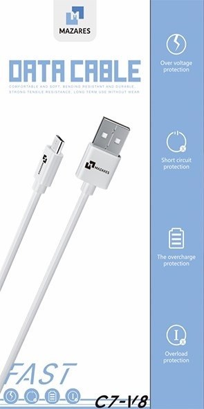 تصویر کابل شارژ اندرويد مازارس MAZARES-C7-V8