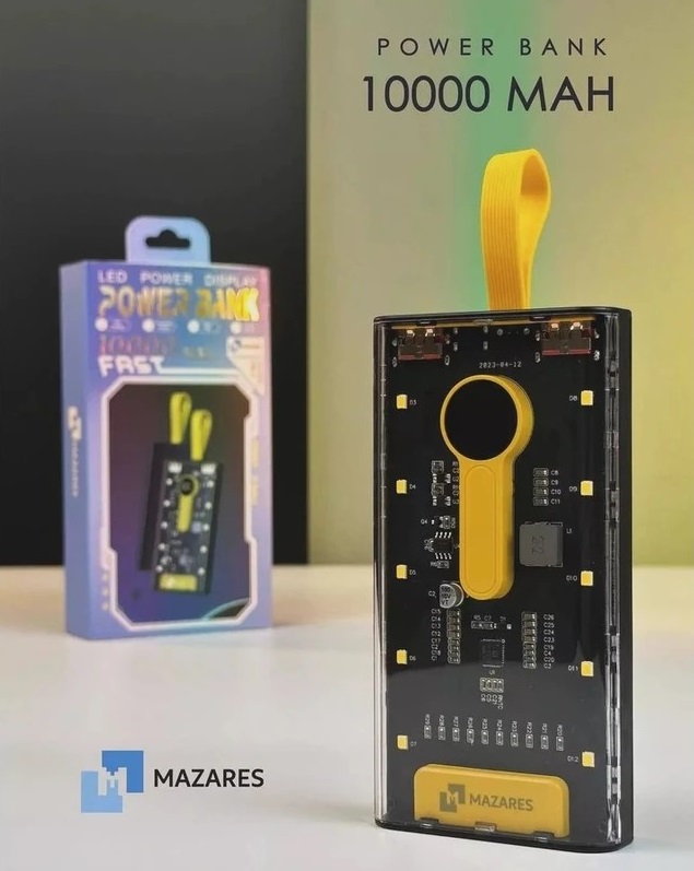 تصویر پاور بانک مازارس MAZARES-10000 MAH-PB-02