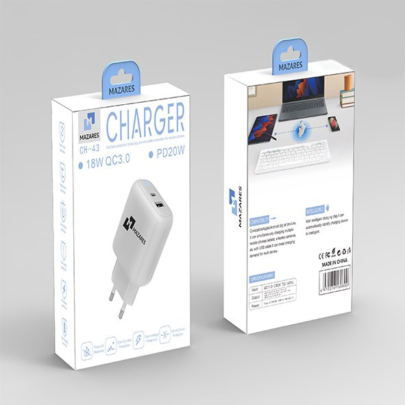 تصویر کلگي شارژ دو پورت مازارس MAZARES-CH-43