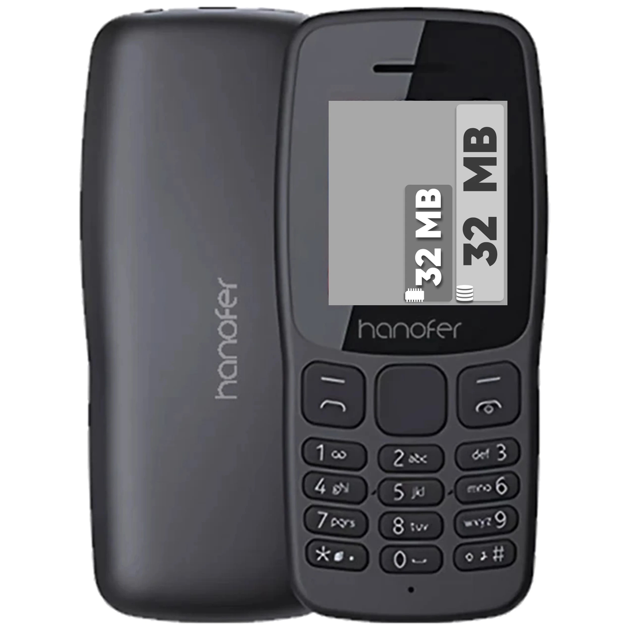 موبایل دو سیمکارت HANOFER-V6 مناسب خرید عمده از پخش فرنهان در استان البرز و استان تهران